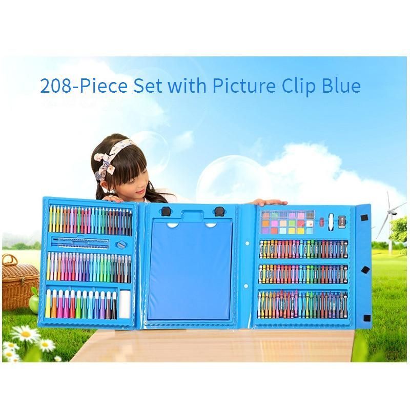 H&B 208-Piece Kids Art Set With Colored Pencils, Watercolor Markers & Oil Pastels - Creative Drawing Kit For Children, Students & Beginners​_voghion.com