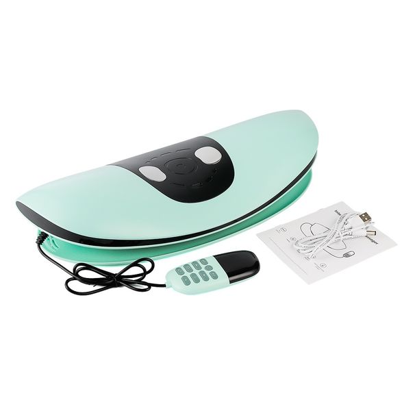 Masajeador eléctrico de tracción lumbar con vibración ajustable y presión de aire para estiramiento de cintura y columna vertebral. Masajeador de espalda._voghion.com