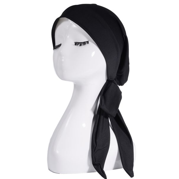 National style elastic ribbon turban hat base hat Baotou hat with strap pirate hat_voghion.com