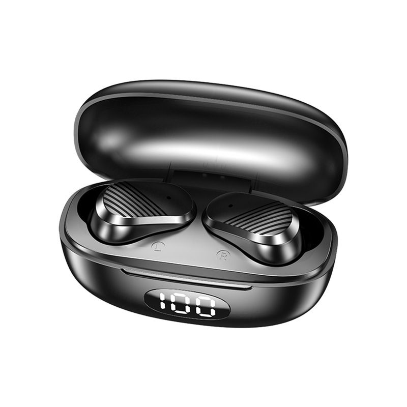 T2 Drahtlose Kopfhörer Mini In-ohr LED Digital Display Sport Stereo Bluetooth 5,2 Headsets für Handy_voghion.com