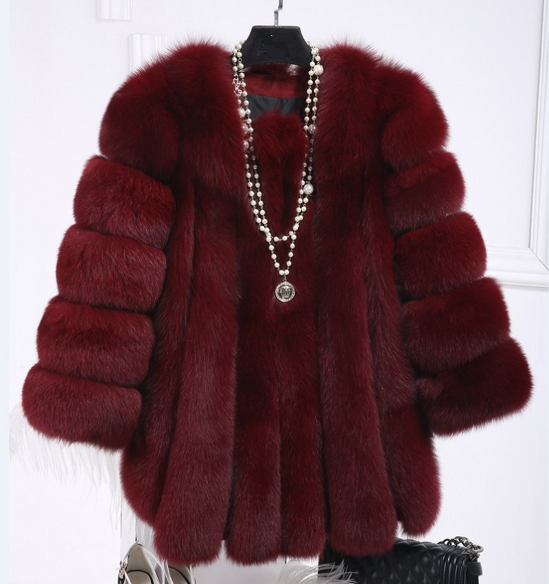 Women's Clothing fur new style mid length coat long sleeve special price fur jacket_voghion.com