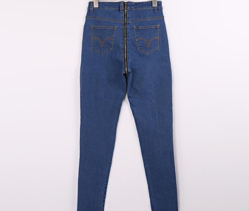Women's Sexy Back Zip Tight Leg Jeans_voghion.com