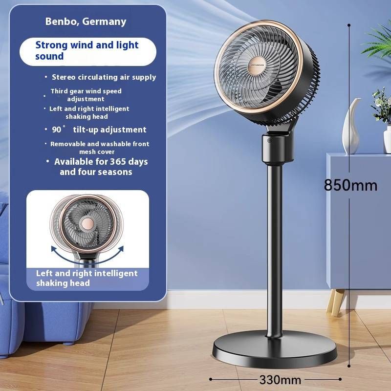 Ultra-Quiet Air Circulator Fan - High Velocity Standing & Desk Fan For Home Use​​_voghion.com