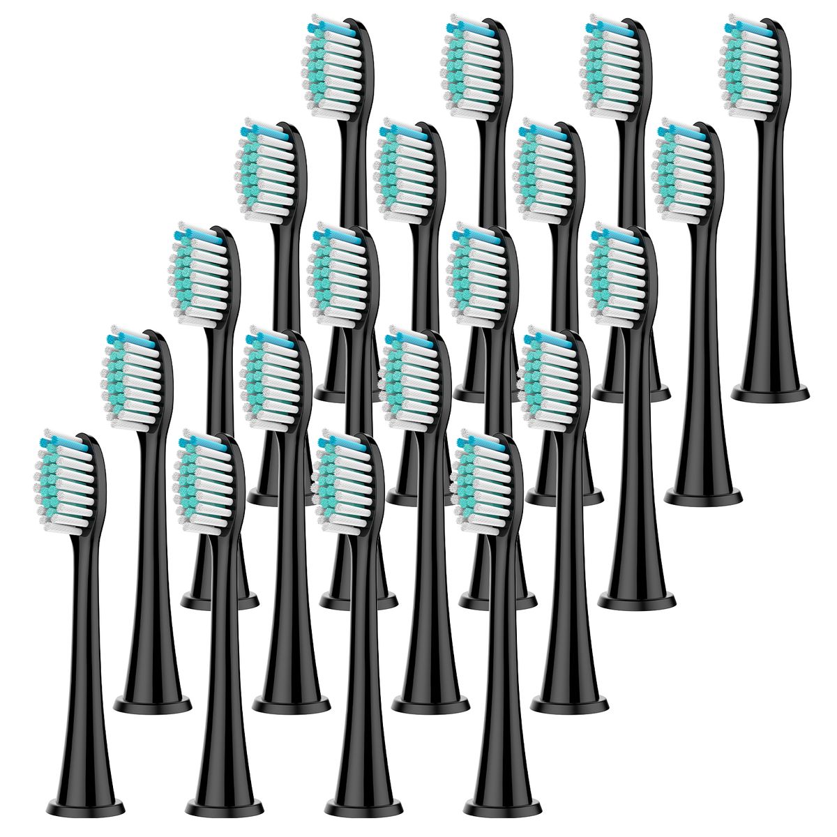 20 Pcs Replacement Toothbrush Heads Compatible With Philips Sonicare Electric Brush Head Refills For 1100 2100 4100 4300 5100 5300 6100 C1 C2 C3 D12_voghion.com