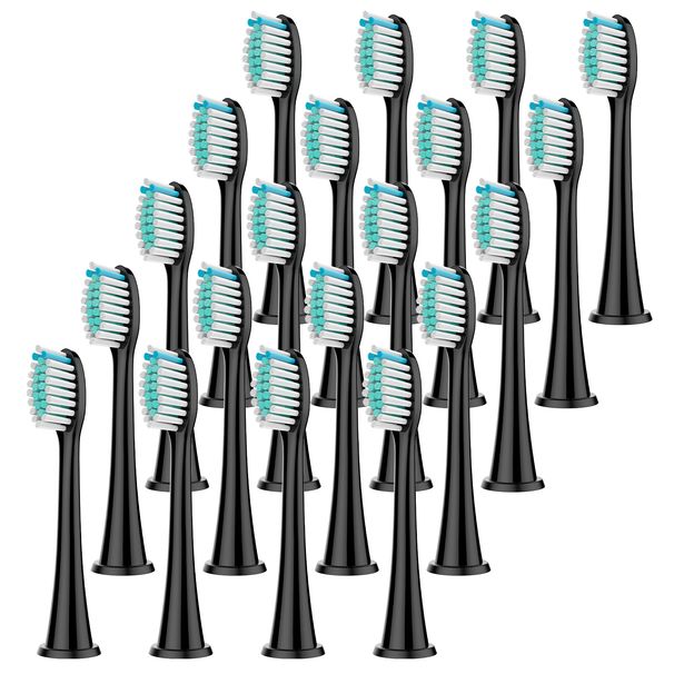 20 Pcs Replacement Toothbrush Heads Compatible With Philips Sonicare Electric Brush Head Refills For 1100 2100 4100 4300 5100 5300 6100 C1 C2 C3 D12_voghion.com