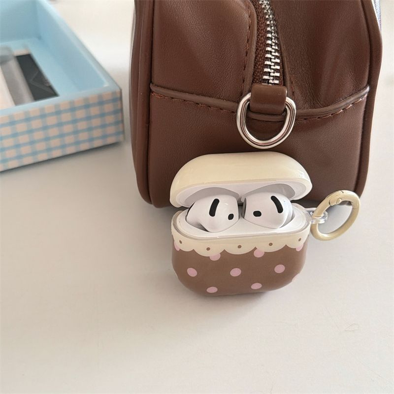 Chic Fleece-Lined 'Polka Dots' Colorway Protective Pouches For Earbuds Ideal Accessory For Autumn/Cold Season_voghion.com