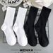 2025e Kurze Baumwolle Männer Schwarz Grau Mitte-Kalb männer Sport Lange Dünne Weiße Socken_voghion.com