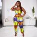 loose tie-dye suspenders casual large size jumpsuit_voghion.com