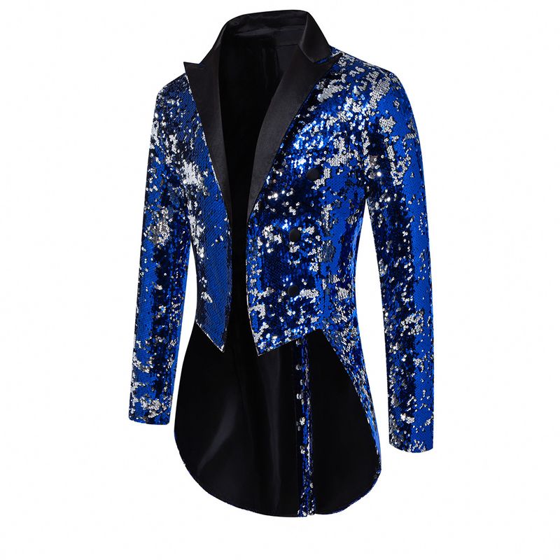 Herrenbekleidung Herren Smoking Anzug Performance Jacke Bühnenmoderator Tanz Performance Kleidung_voghion.com