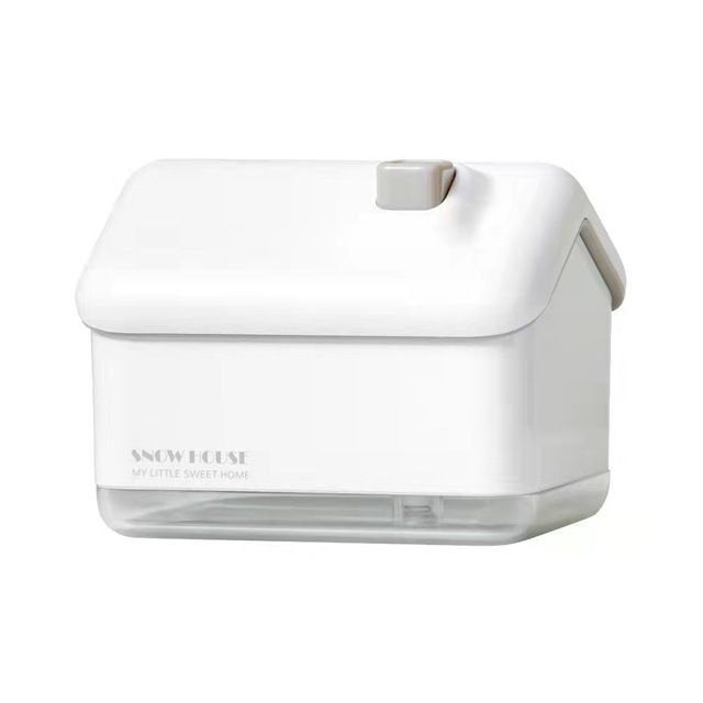 Umidificatore ad ultrasuoni USB da 300 ml, nebulizzatore per nebulizzazione Snow House con luce LED colorata, mini diffusore di aromi per auto con nebbia pesante_voghion.com