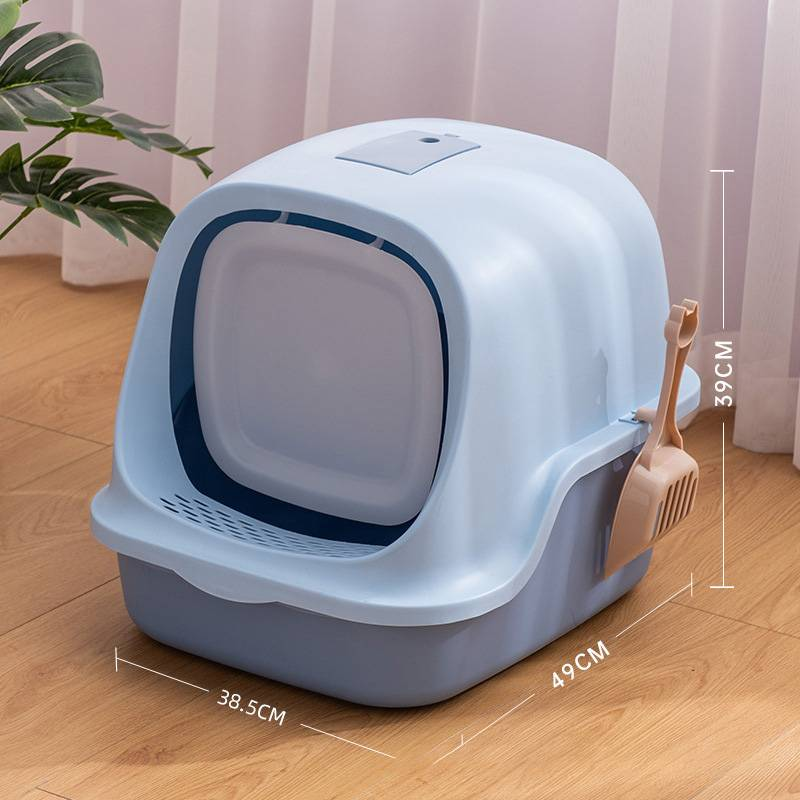 Cat Litter Boxes Fully Enclosed Cat Litter Box Splash Proof Large Fully Enclosed Cat Toilet Litter Box_voghion.com