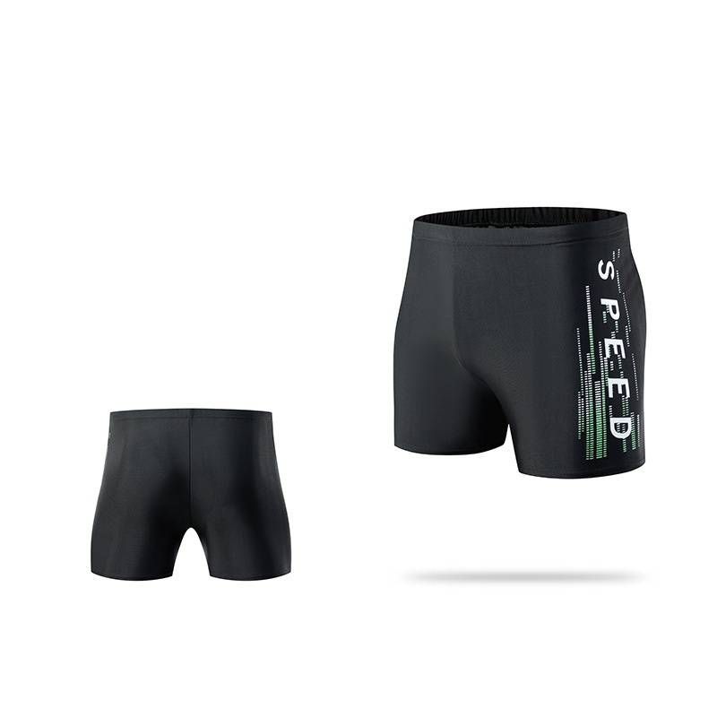 Quick-drying Men's Large-sized Swimming Trunks, Beach Hot Spring Professional Polyester Printed Flat-angle Swimming Trunks_voghion.com