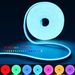 5V RGB Bluetooth LED Neon Strip Light With 24-Key Remote, Waterproof Flexible Silicone Lighting For Indoor Mood Decor_voghion.com
