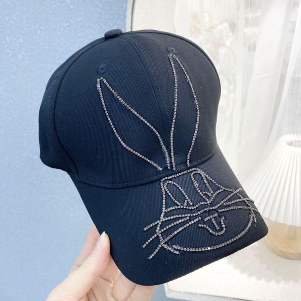 Japanese Korean style rhinestone pattern casual Instagram fashionable and versatile street duckbill baseball cap new for_voghion.com