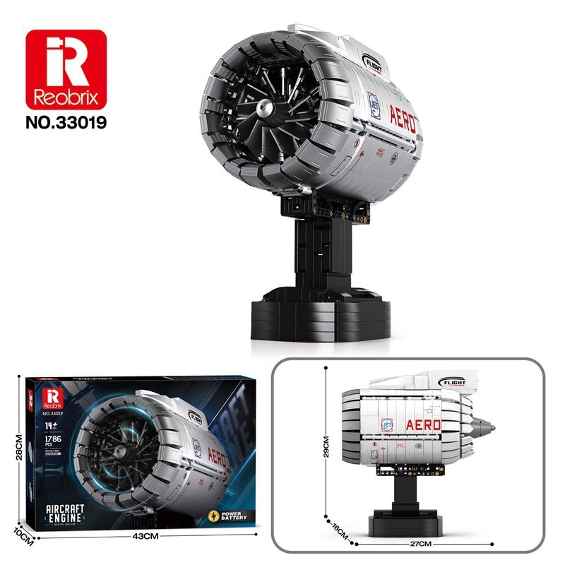 ​Professional 33019 Aviation Turbofan Engine Building Block Model DIY Assembly Toy For Adults & Teens​_voghion.com