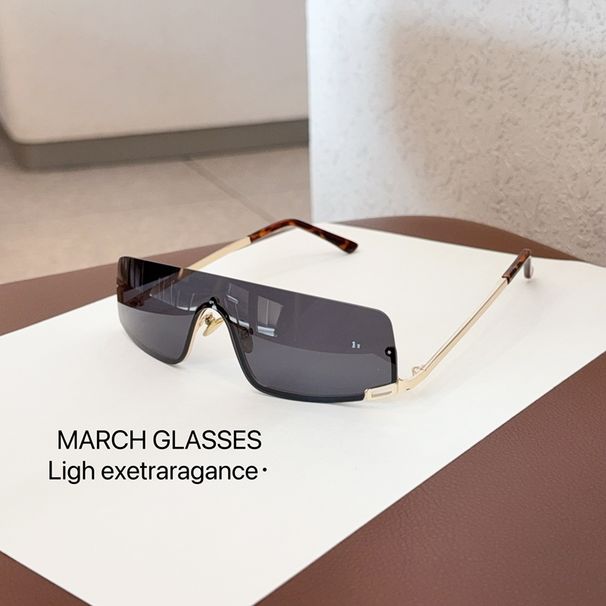 LazyZoom Retro Metal Water Half Frame Gyaru europeo e americano Y2g Sung Forma concava Scatto di strada alla moda Resistente ai raggi UV_voghion.com