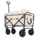 Minimeetall Multi-use Bag,Collapsible Foldable Wagon Cart Beach Wagon Heavy Duty Utility Cart Utility Wagon Grocery Cart For For Camping 3pcs Plastic Liner Bag /Cover , Cream_voghion.com
