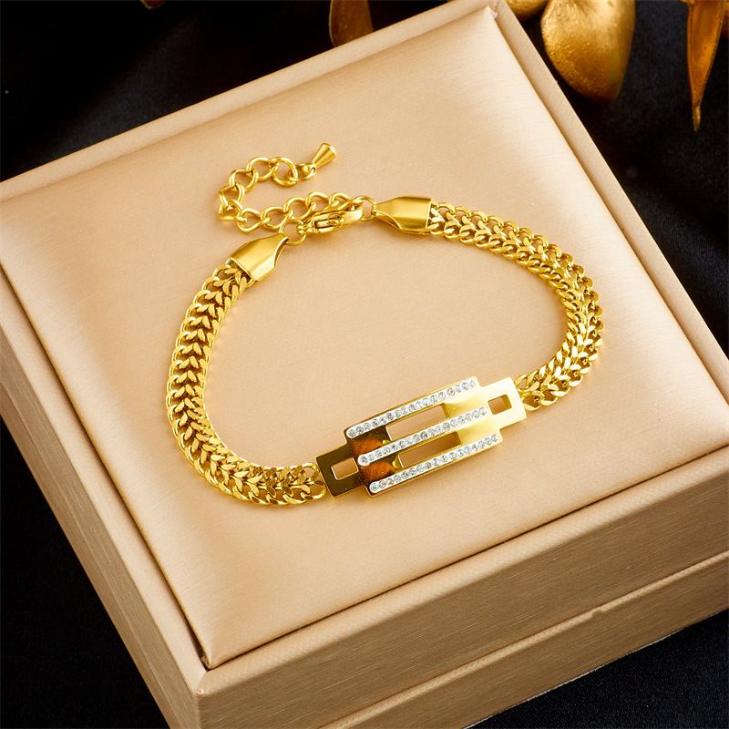 European And American Niche Creative Personality Fashion Retro Chain Geometric Dia Cube Accessories Bracelet_voghion.com