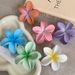 Fashion Frosted Egg Flower Hair Claw Clip Shark Hairpin Barrettes Ponytail Holder Summer Beach Hair Glamp Head Accessories Women_voghion.com