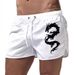 Men's Quick-Dry Polyester Beach Shorts With Dragon Print - Lightweight, Breathable Stylish For Summer Sports & Casual Wear (Multiple Colors & )_voghion.com