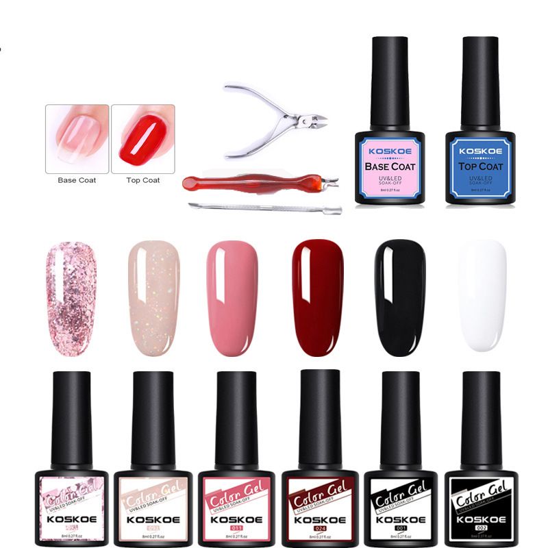 All-in-One UV Gel Nail Polish Set With Electric Nail Drill - Includes Function Gels & Extension Gels For Professional Salon & DIY Nails_voghion.com