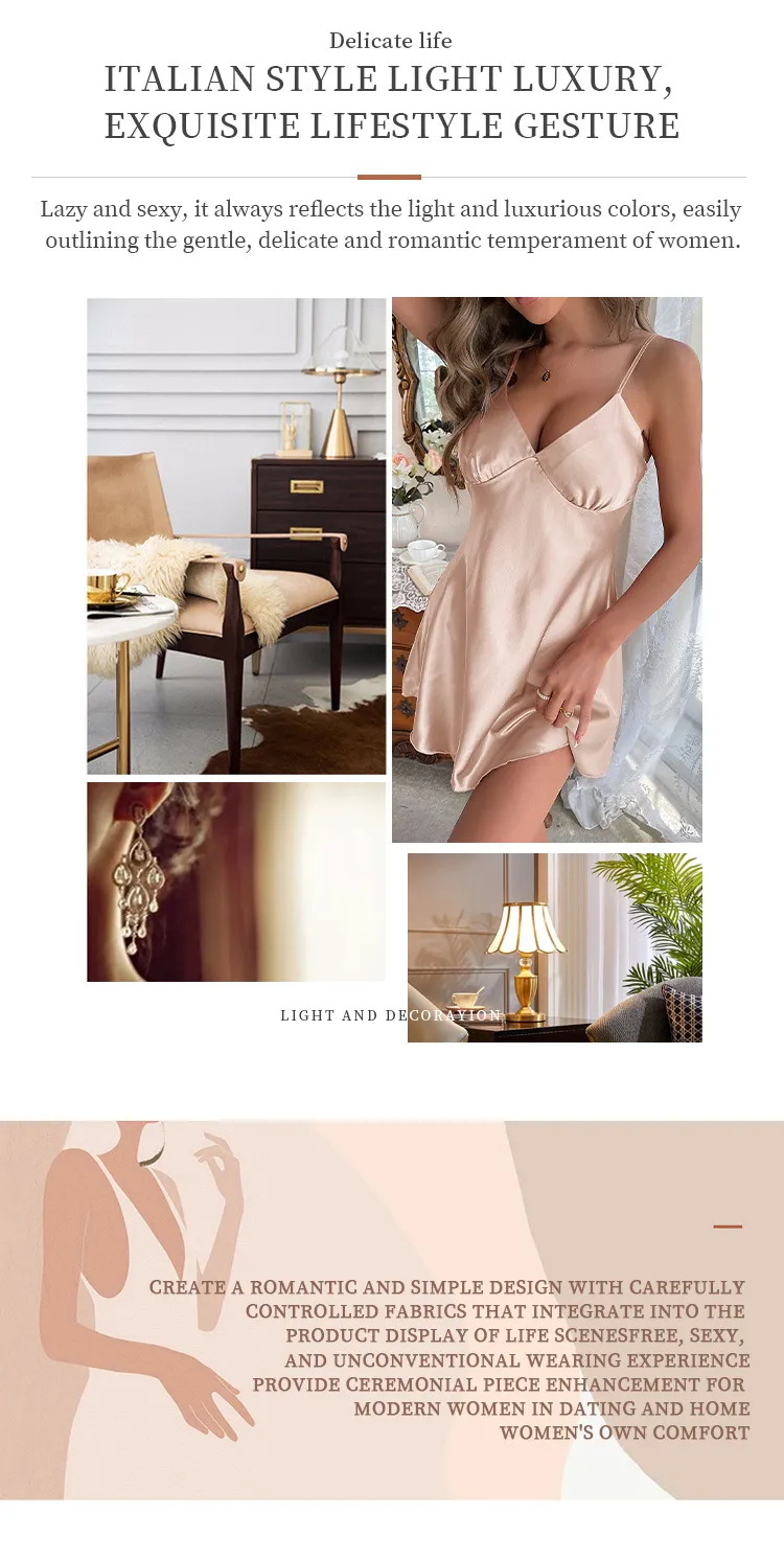 Women's Sleepwears New Suspender Nightdress Sexy Backless Short Skirt Summer Thin Breathable Ice Silk Dress Ladies Pajamas_voghion.com