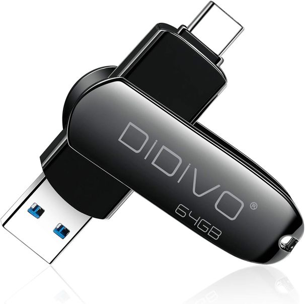 Dysk flash USB C DIDIVO 512 GB/256 GB/128 GB/64 GB 2 w 1 OTG USB 3.0 Dysk flash Dual USB C Memory Stick High Speed Jump Drive Photo Stick_voghion.com