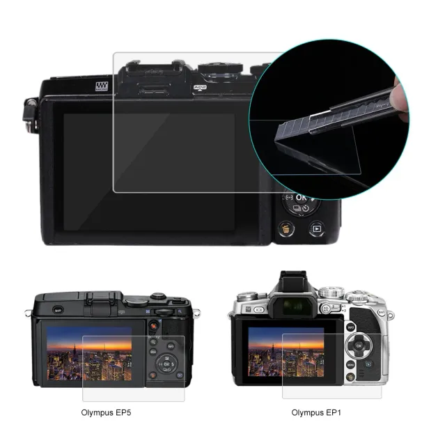 Schutzfolie aus gehärtetem Glas für die LCD-Bildschirmschutzfolie der Olympus-Kamera E-M10 Mark II, E-M10, EPL7/EPL8, EP5, EM1_voghion.com