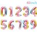 40" Gradient Number Balloon – Slim Foil Digits For Birthday Wedding Party Decor (0-9 Available)_voghion.com