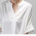Women's Flowy V-Neck Batwing Sleeve Blouse - Soft Polyester Chiffon Top, Breathable & Elegant, Casual & Office Wear_voghion.com