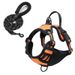 Pet Double Layer Explosion-Proof Dog Leash Buckle Collar Reflective Vest Harness_voghion.com