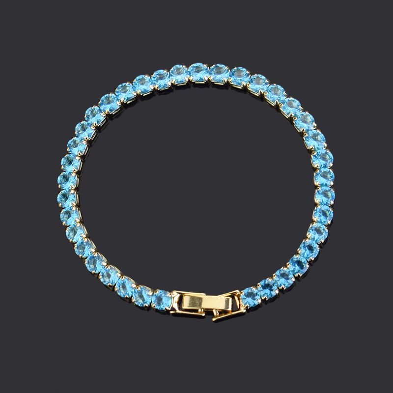 Bracciale Hip Hop da uomo e da donna in oro con micro pavé di diamanti, in argento, 17 cm_voghion.com