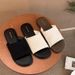 Leinenpantoffeln für den Sommer im Freien, neuer Stil für koreanische Sandalen für Damen, lässige flache Strandschuhe für den Feenurlaub_voghion.com
