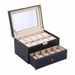 Watch Storage Box 12-digit Watch Case Wooden Pu Leather Watch Case With Lock Watch Case Display Case Storage Box_voghion.com