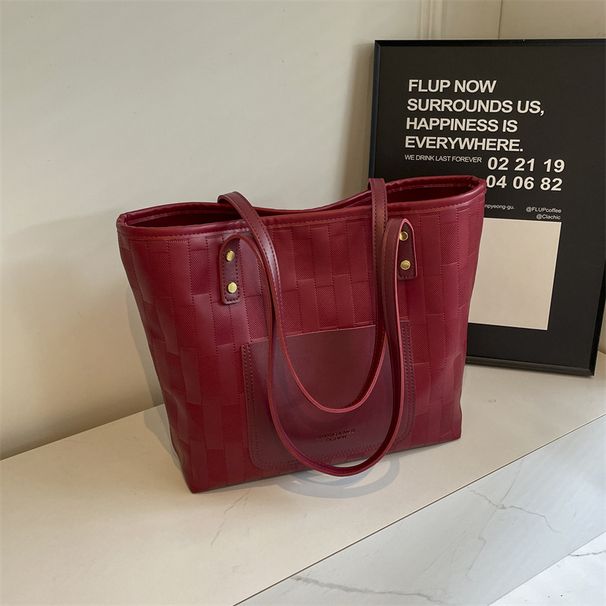 Hochwertige Pendlertasche für Damen 2024, neue modische Schultertasche in Kontrastfarbe mit großem Fassungsvermögen für Studenten_voghion.com