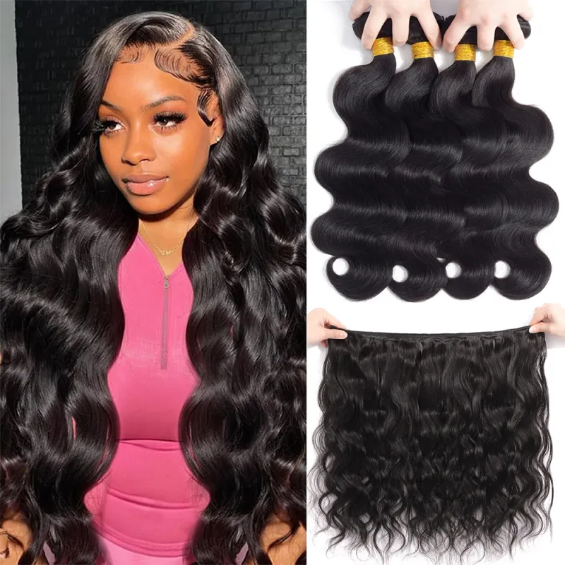 Brazylijskie włosy ludzkie Body Wave Blond Bundles Remy Pre Colored Weave Extensions Kobiety_voghion.com