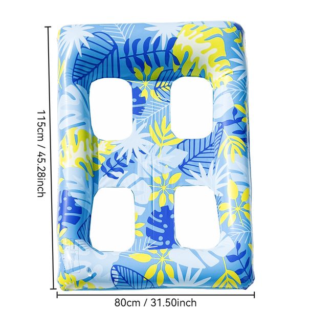 Pool & Accessories Premium Inflatable Pool Lounge Chair With Mesh Backrest Pillow Sparkling Adult Floating Bed_voghion.com