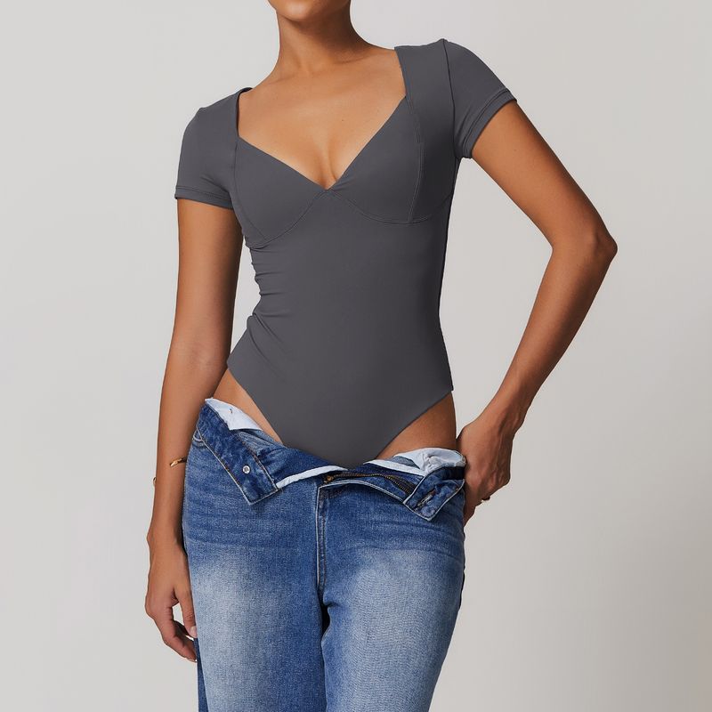 Damenbekleidung Schöner Rücken Yoga Jumpsuit Freizeit Laufsport Fitness Yoga Anzug_voghion.com