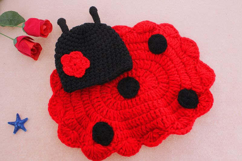 Children's photography clothing baby photo knitting wool insect set new Beetle_voghion.com