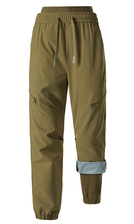 Pantalones deportivos tipo cargo 3 en 1 de estilo informal para parejas, ideales para actividades al aire libre. Diseño funcional, cálido y con forro desmontable._voghion.com