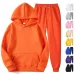 Men's Tracksuits Plain Fleece Sweatsuit Unisex Active Wear Men Two Piece Jogging Suits Wholesale Hoodie And Sweatpants_voghion.com