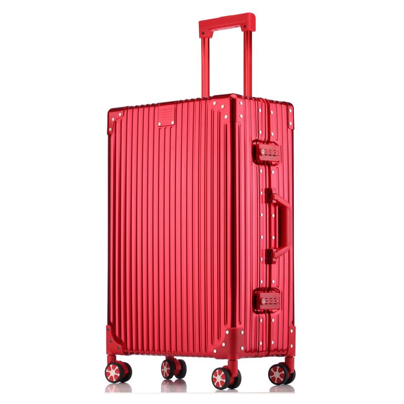 Gepäck Reisetaschen Magnesiumlegierung Koffer für Frauen 24 Zoll Passwort Reisegeschäft Kundenspezifisches Firmenlogo-Muster Trolley-Koffer_voghion.com