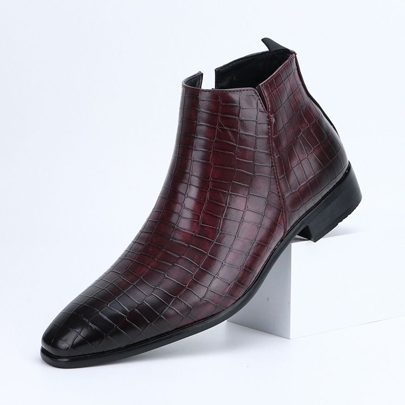 Men's boots Small square head men's shoes personality all stylish men's ankle boots_voghion.com
