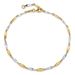 14K Two-tone Polished With 1in Ext. Anklet_voghion.com