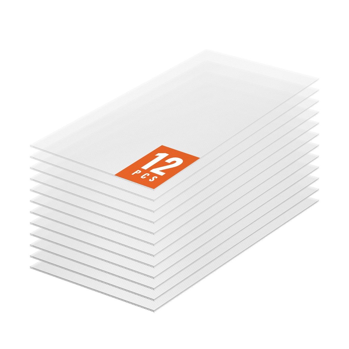 12 Pack Polycarbonate Greenhouse Panels 2' X 4' X 0.24'' Roof Sheets_voghion.com