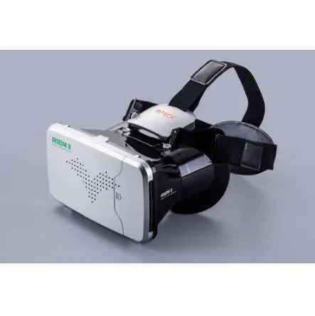 F17699 RITECH RIEM3 VR Casco per occhiali per realtà virtuale 3D, cinema privato, supporto per la testa per smartphone, grigio argento_voghion.com