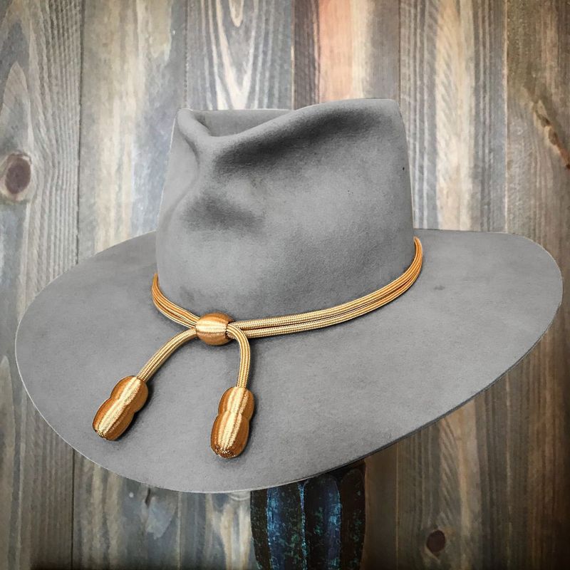 New pure wool with gold thread peanut decoration and sheep felt top hat_voghion.com