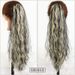 wig drawstring corn perm ponytail 50cm110g synthetic chemical fiber ladies extended highlight curly ponytail_voghion.com