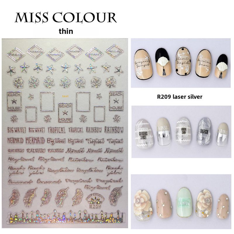 3D Ster Maan Nagelstickers voor Nail Art_voghion.com