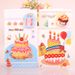 Lillian HK-S67 Korean Version Cake 3D Student Birthday Blessing Greeting Message Card_voghion.com